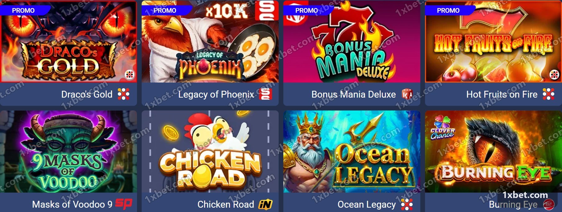 Best Games in Mauritania: بطاقات ألعاب السلوتس وشعارات الاستوديوهات في كازينو 1xBet